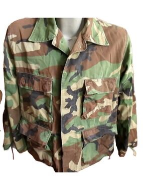 US NAVY Stencil Vintage Small Vintage Shirt/Jacket US Army Camouflage Field